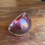Cendrier demi sphère overlay violet en cristal de Saint Louis modèle1