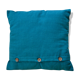 Coussin vert scandinave avec boutons en bois
