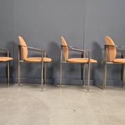 Vintage dining chairs by Belgochrom, set of 4 - 1980s