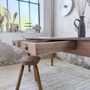 Bistro farmhouse table cherry wood turned legs 180cm