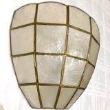 Pair of mother-of-pearl shell sconces