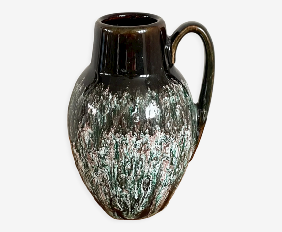 Vase en céramique vintage Scheurich 414-16 Fat Lava