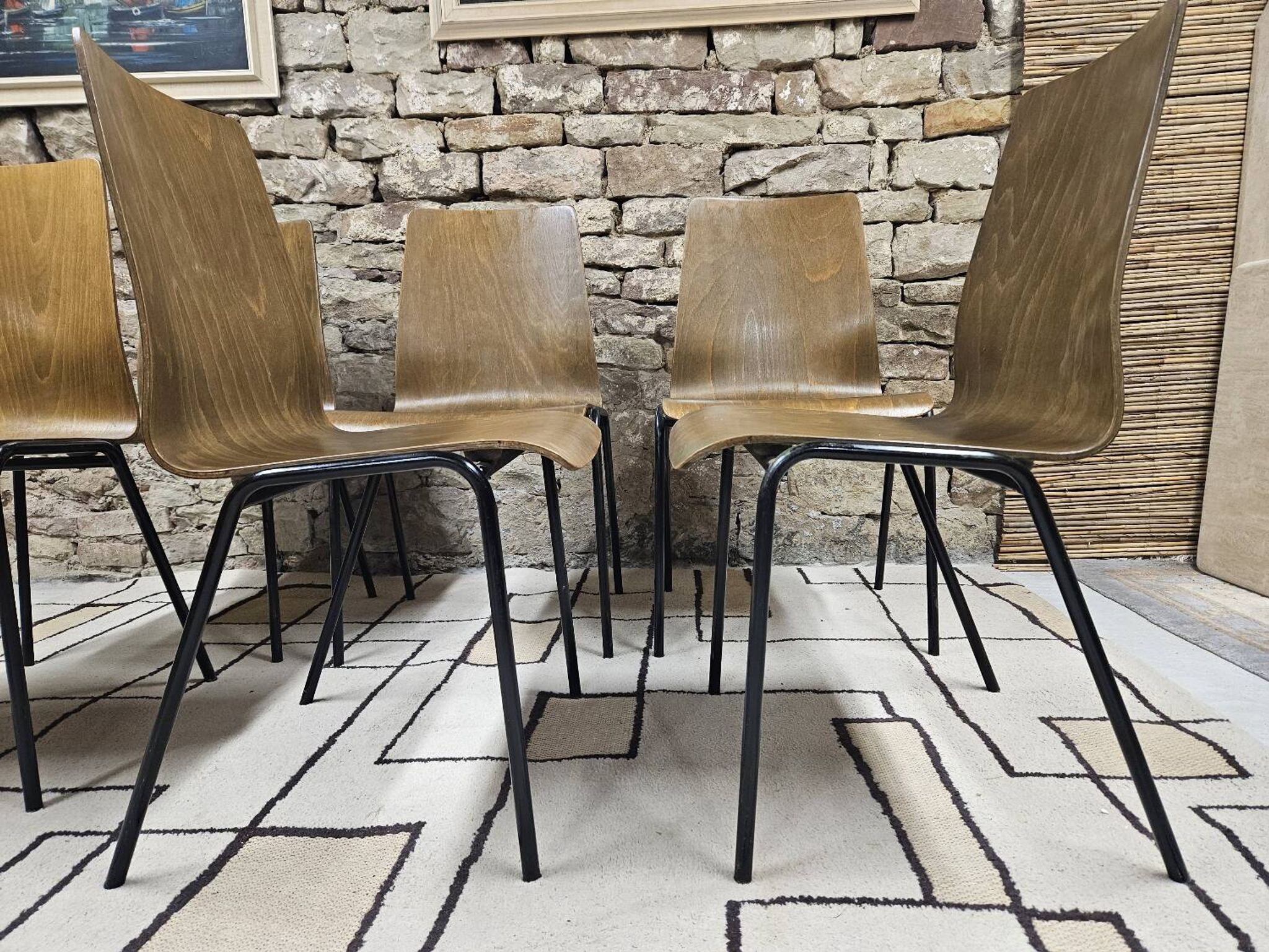 6 chaises Hiller empilable 1970