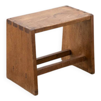 Small modernist oak side table / stool, c.1930