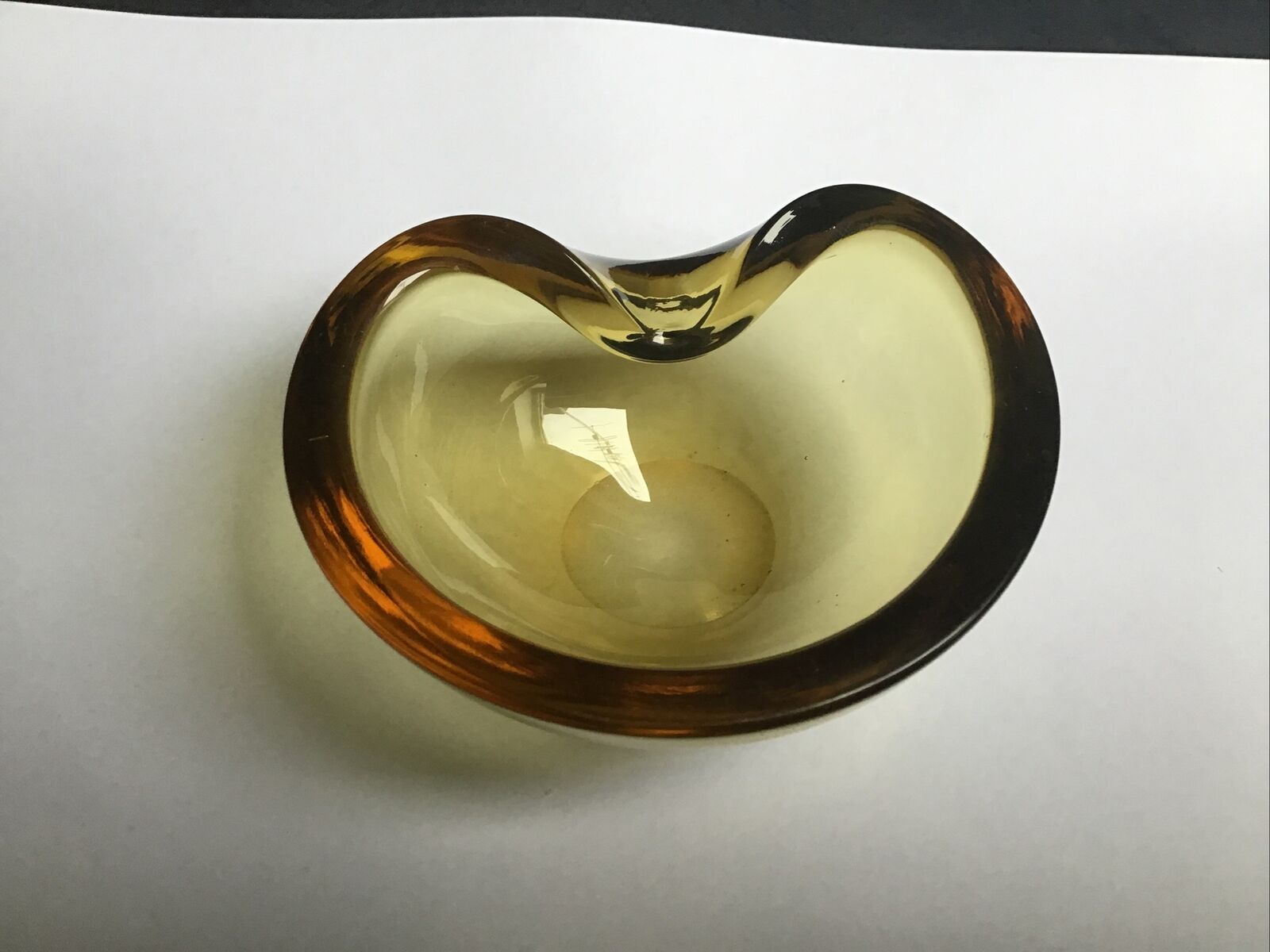 Empty pocket pocket glass Murano smoked yellow flavio poli art deco modernist