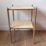 Marble and gilded metal sofa end