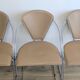 Set of 3 Linda chairs by Arrben – beige faux leather and chrome steel – 1980s