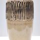 Handmade Beige and Black Glazed Ceramic Vase, Germany