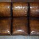Howard & Son leather canapé, restored vintage, 3-seater