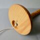 Pine articulated lamp with opaline, Scandinavian style, 70s