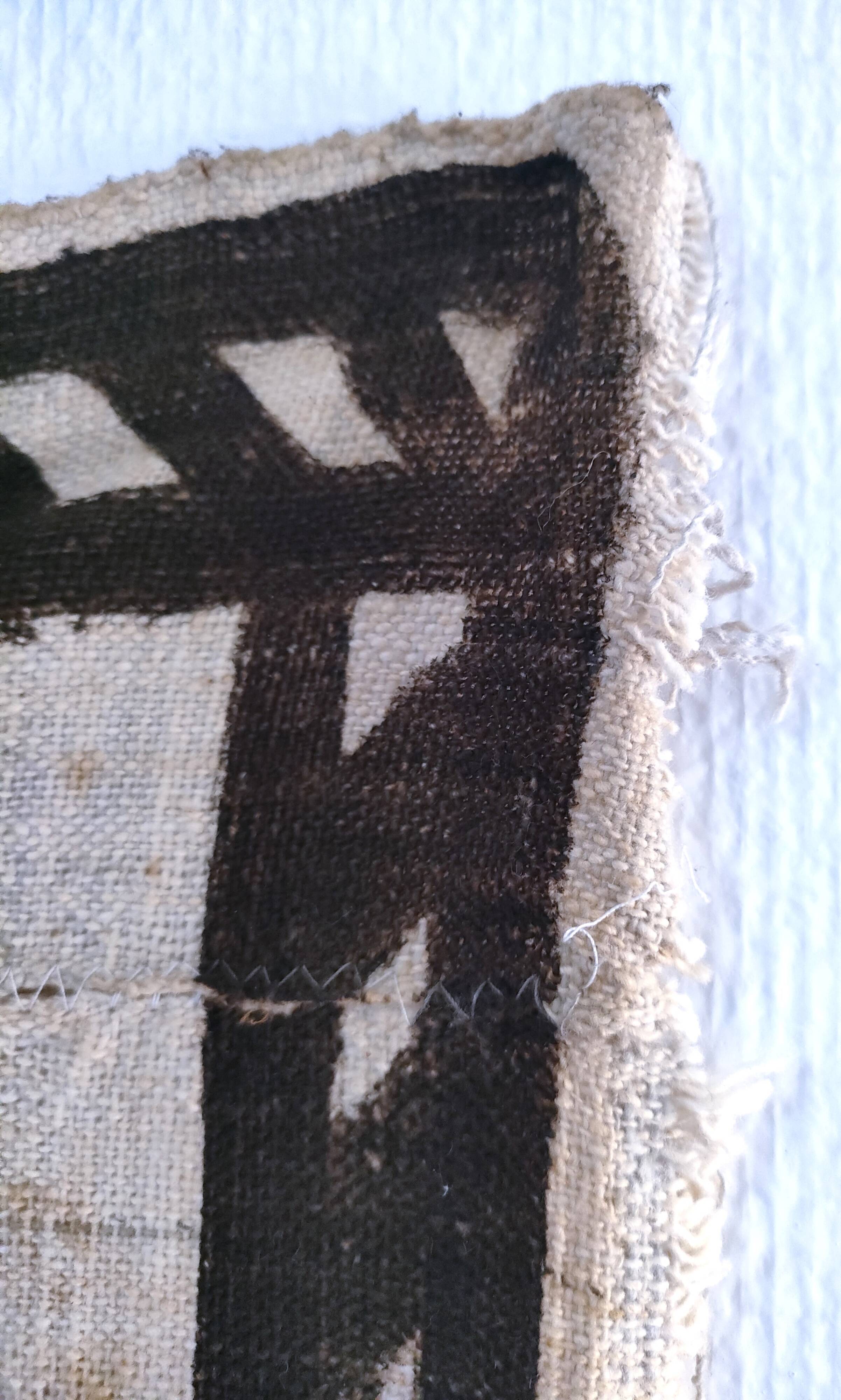 Vintage Korhogo Senoufo canvas tapestry L.103 cm