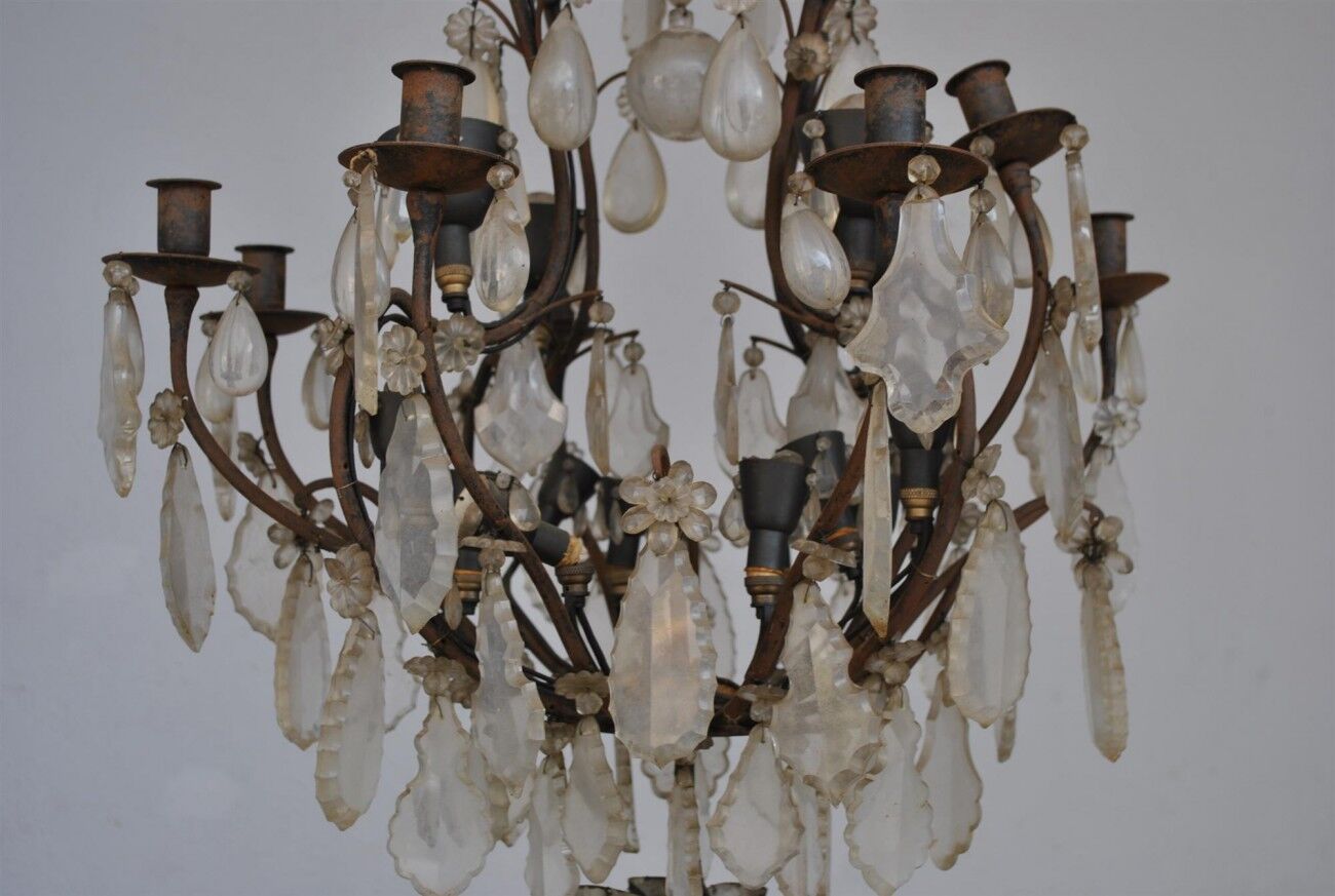 pendants chandelier style Louis XV period early nineteenth