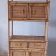 Rattan stand shelf and canning 50s