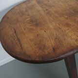 Large Oval Dutch Rustic Farmhouse Teak Dining Table
