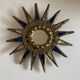Sun mirror in gilded lead and blue glass Irena Jaworska 1960