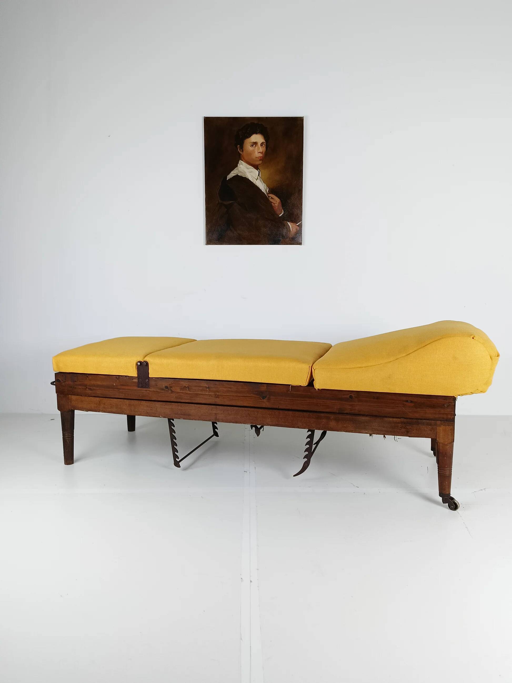 Antique English military hospital bed
