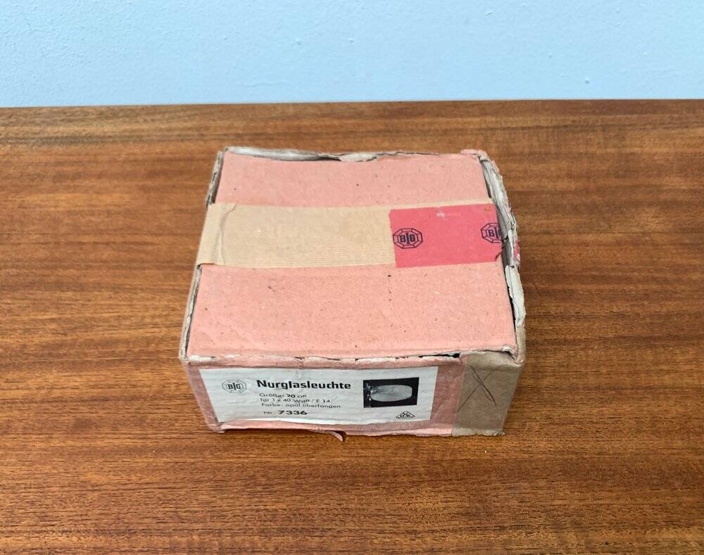 Mid-century German minimalist glass ceiling or wall lamp by Big, 1960s.