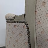 Louis XVI period bergère armchair with re-engraving