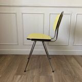 Lot de 4 chaises en Formica jaune