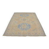 Tapis vintage Oushak aux couleurs douces bohémiennes sku 2038
