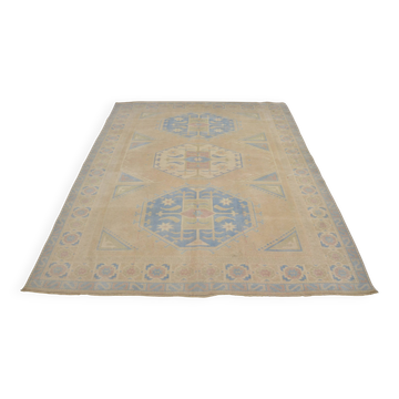 Bohemian Soft Colour Oushak Vintage Rug sku 2038