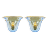 Pair of La Murrina Murano Art Glass Wall Lamps, Murano, Italy, 1980s/1990s
