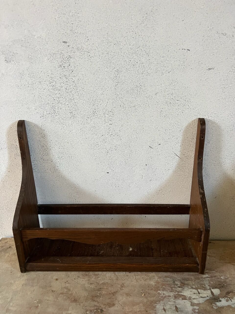 Wooden wall shelf