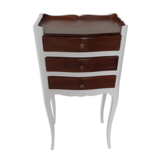 White bedside table