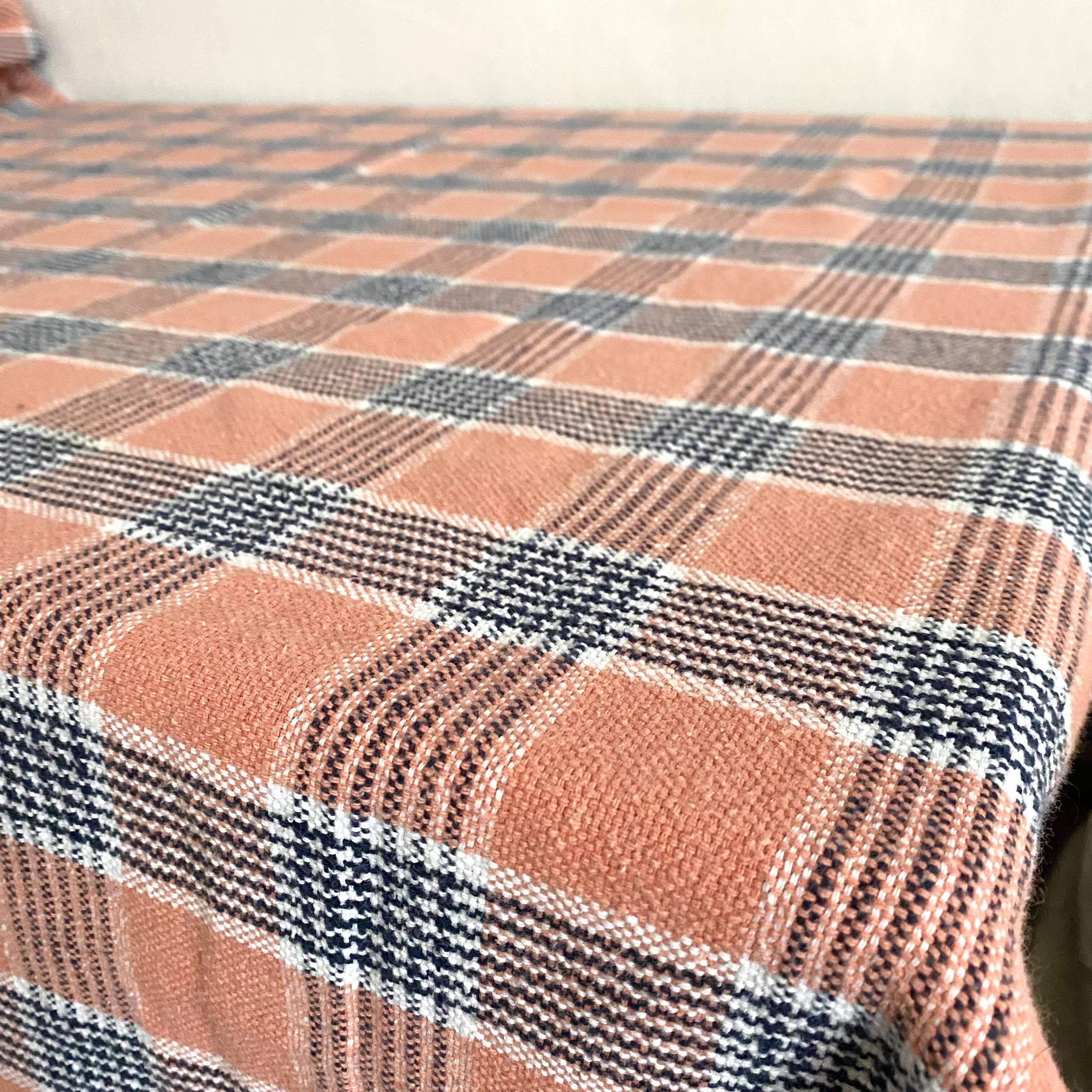 Vintage checkered tablecloth 130X200 cm