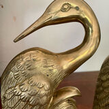 Bookend herons in brass style Art Deco 26cm