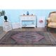 Vintage Turkish Oushak Handmade Wool Cotton Pink Area Rug 125x242