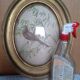 Antique oval curved glass frame 46/36c