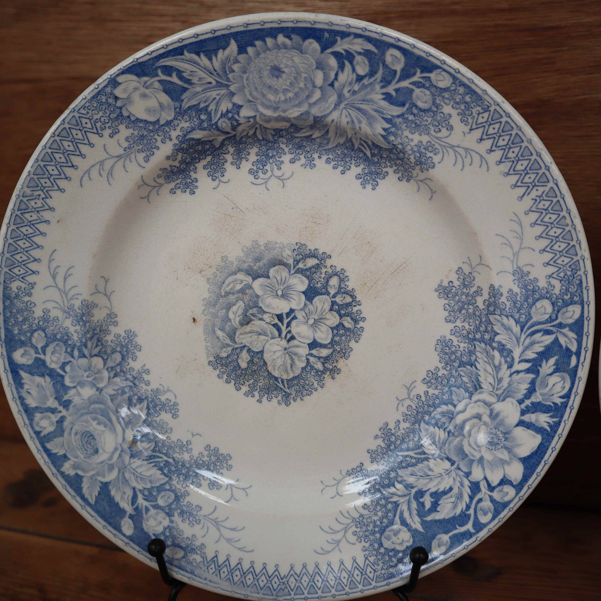 3 deep plates Sarreguemines Jardinière Terre de Fer