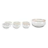 Ensemble de service en verre, design italien, années 1970, fabriqué en Italie.