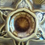 Vintage French majolica oyster plate from Sarreguemines