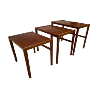 Scandinavian teak pull-out tables