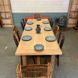 Solid oak farmhouse table