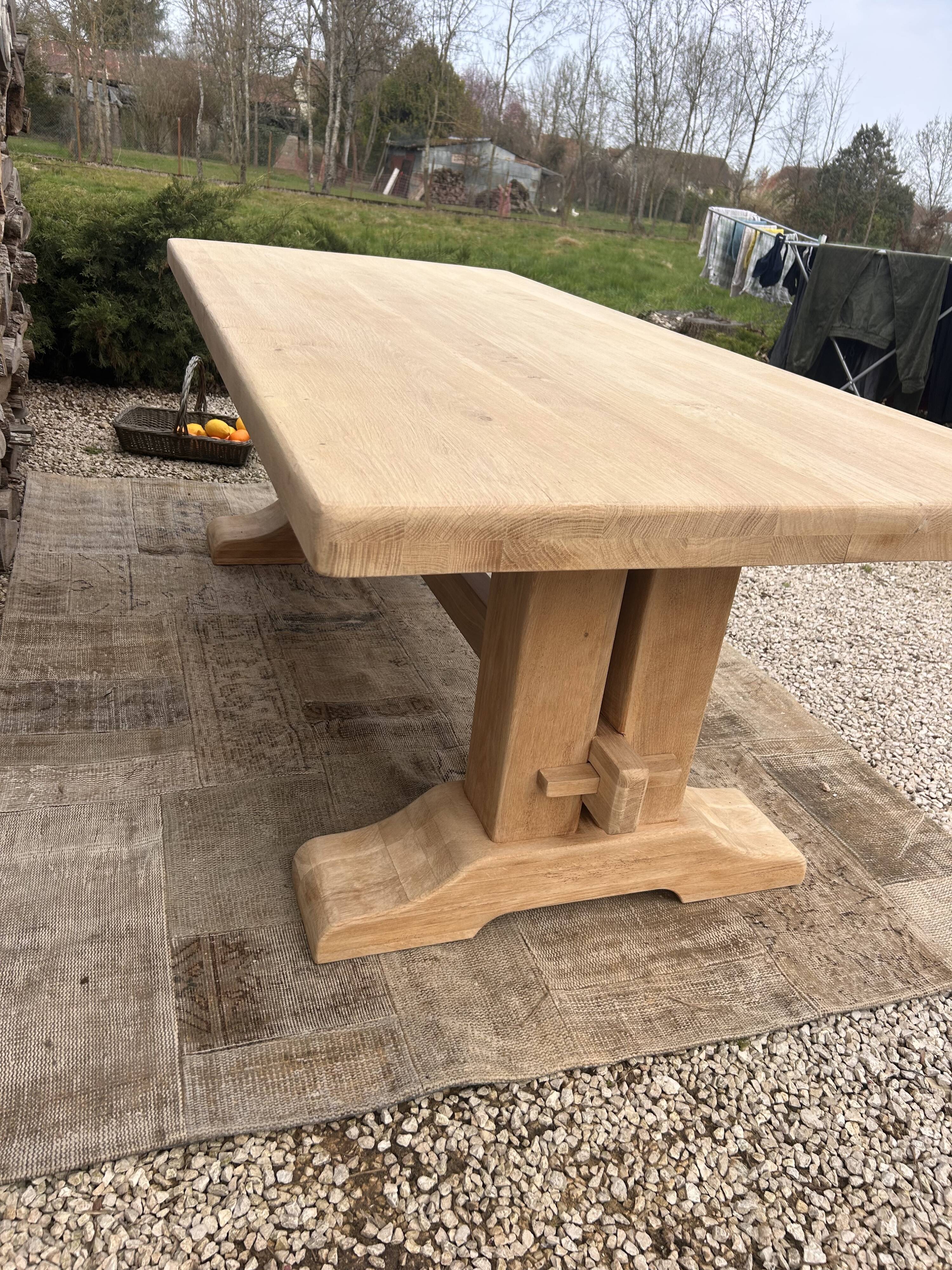 Renovated solid oak monastery table