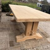 Renovated solid oak monastery table