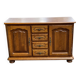 English sideboard with 2 doors and 4 drawers in solid wood 130cm