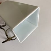 Modernist art deco bathroom pendant lamp in opaline