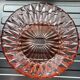 Chiseled pink glass salad bowl