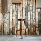 High wooden stool