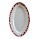 Old Ravier Céranord model Monty – Earthenware with geometric burgundy decoration