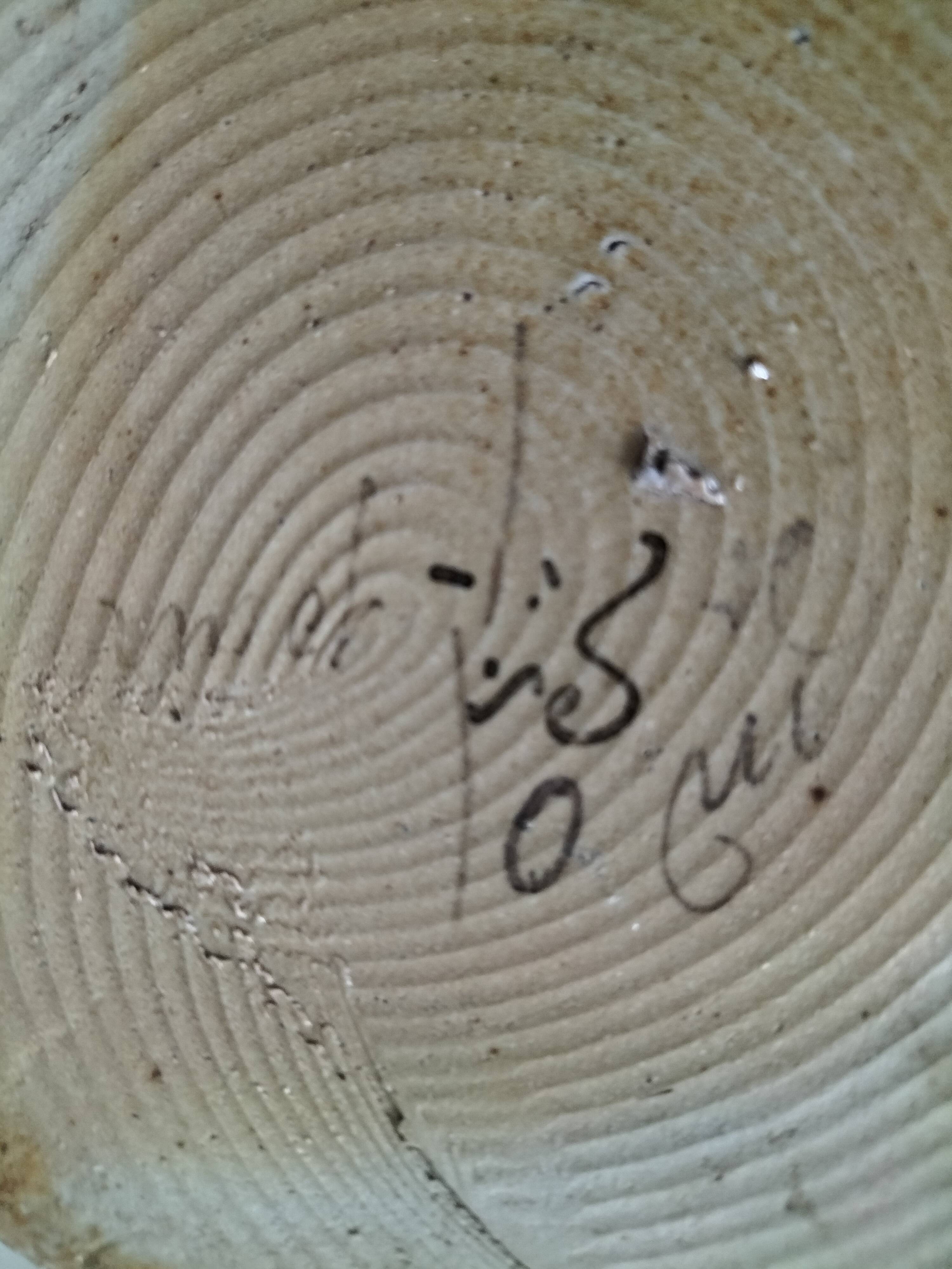 Duo of naturalistic stoneware vases – oak branches & acorns in relief