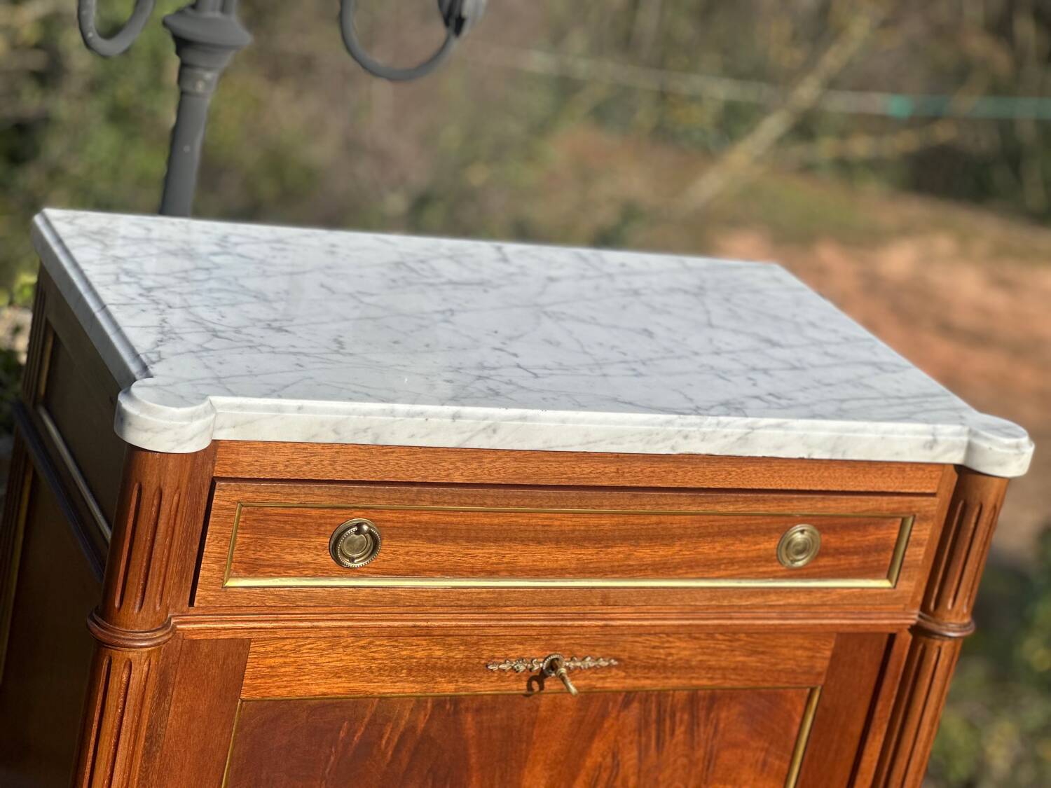 Small Louis XVI style mahogany secretary, 20th century