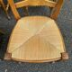 6 Provençal Louis XV chairs in solid wood with rush seats from 1970.