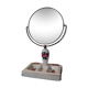 Mirror to lay porcelain rose buttons 13x24cm