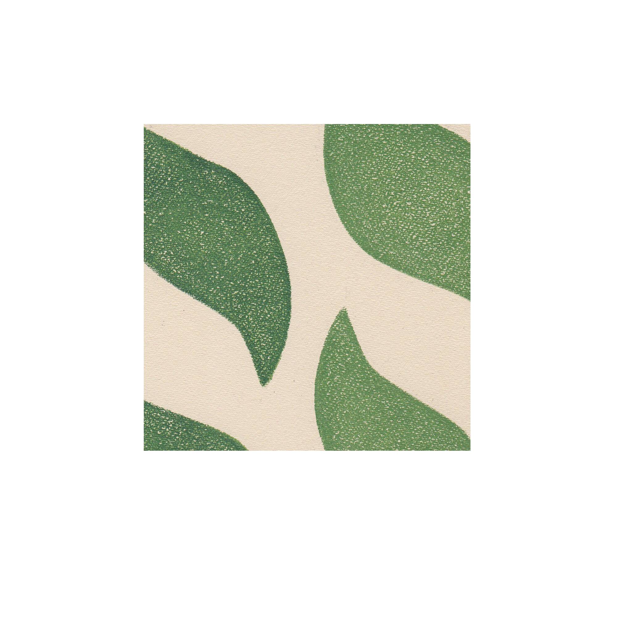 Painting 30x40cm green foliage painting signed Eawy