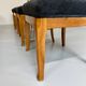 Set of 8 19th century Biedermeier art deco chairs in walnut with new upholstery